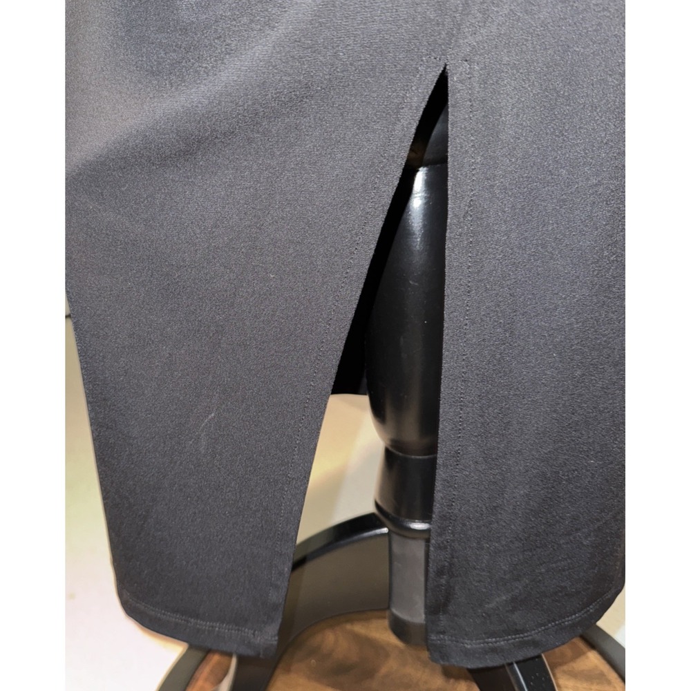 Halston Heritage size Small Black Twist Front Bateau Neck Gown maxi dress - Picture 9 of 12